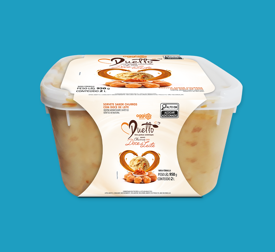 2 LITROS DUETTO CHURROS COM DOCE DE LEITE